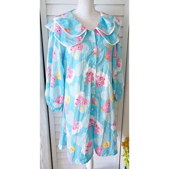 Miss Winny Care Bear Themed 3/4 sleeve housedress with double collar S - Picture 3 of 8